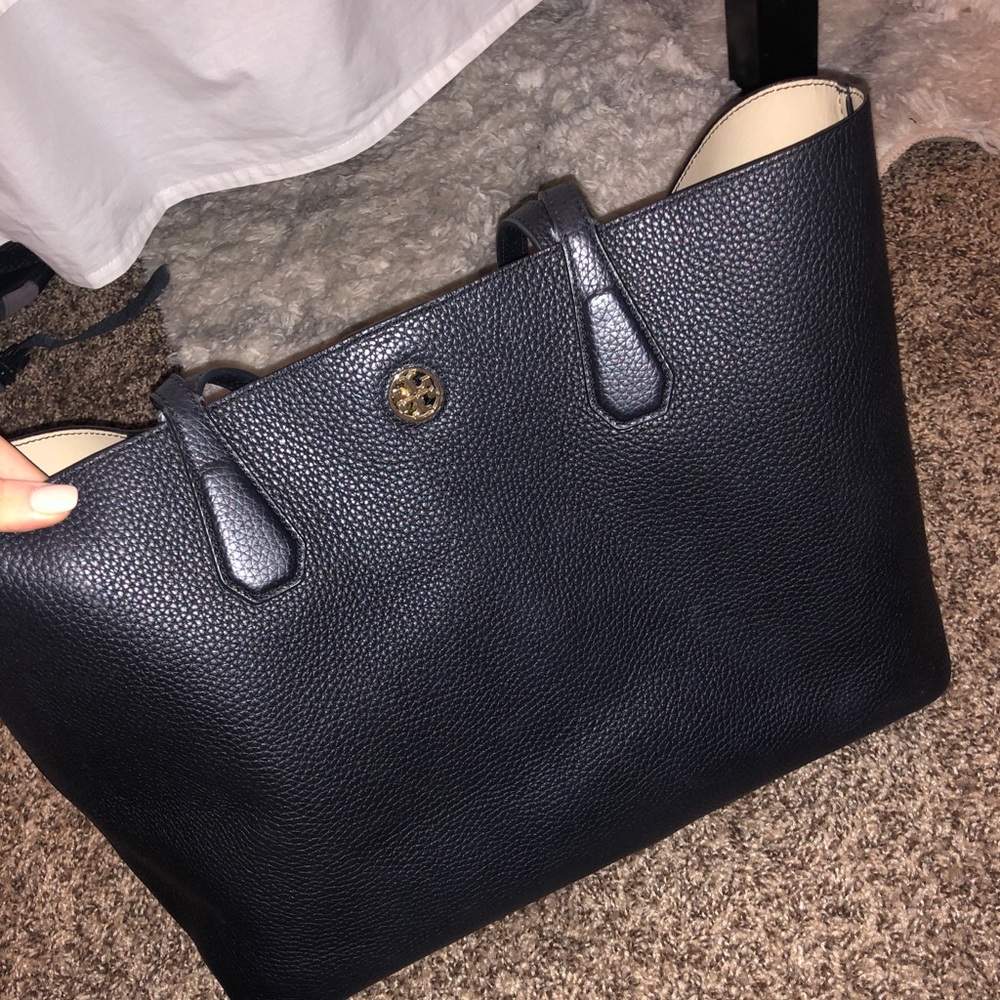 Tory Burch black large tote